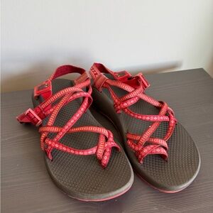 Chaco ZX/2 Festival Frog Sandals Women Classic Shoes Red Pink Sport Water Sz 9
